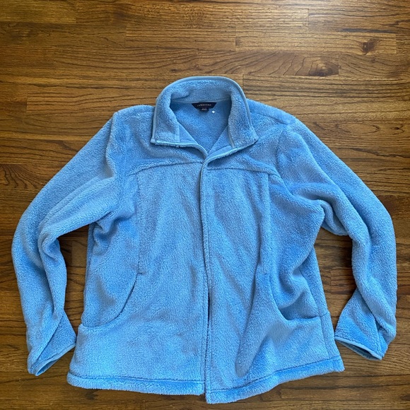 Lands End Fuzzy Zip-up Jacket, Size 18-20 - Picture 4 of 6